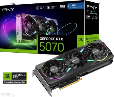 Видеокарта PNY GeForce RTX 5070 OC 12ГБ GDDR7 ARGB