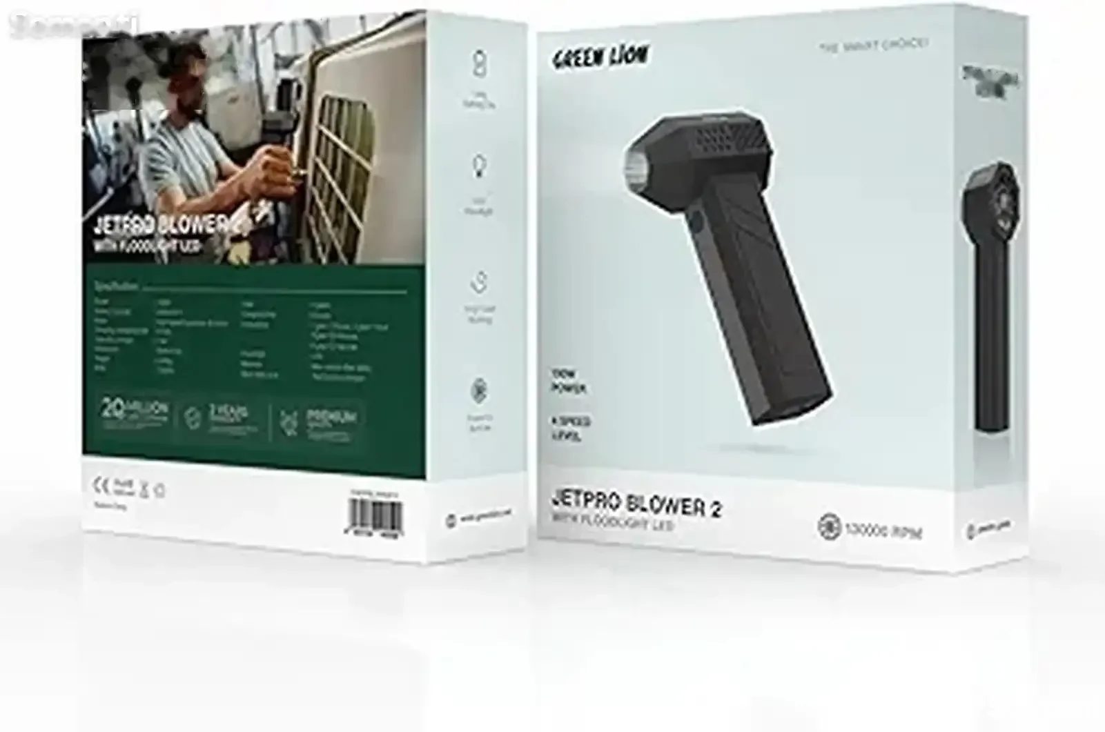 Турбо фен Green Lion JetPro Blower 2 with Floodlight LED серый