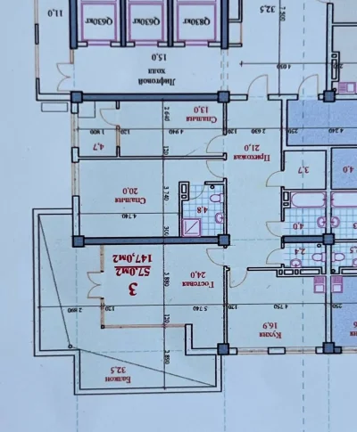 3-комн. квартира, 17 этаж, 147 м², Исмоили Сомони, Ру ба руи Цум