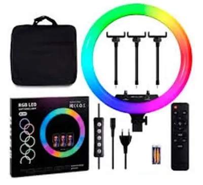 Кольцевая цветная лампа RGB MJ45 см