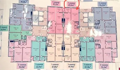 1-комн. квартира, 15 этаж, 87 м², Шохмансур