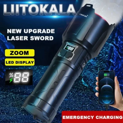 Мощный фонарь LiitoKala LF-2406 со сменным аккумулятором 18650, световым потоком
