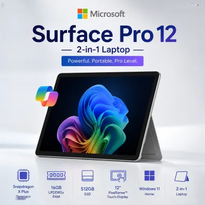 Планшет-ноутбук Microsoft Surface Pro 12 Snapdragon X Plus 16ГБ 512ГБ Platinum