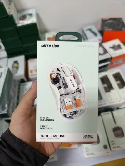 Мышь Green Lion Wireless Turtle Mouse 2400DPI, белый