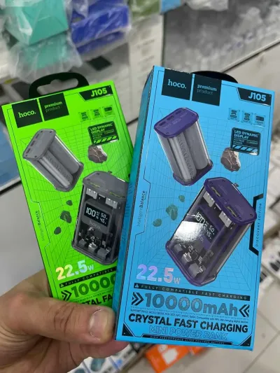 Портативное зарядное устройство Hoco J105 Crystal 22.5W, 10000mAh