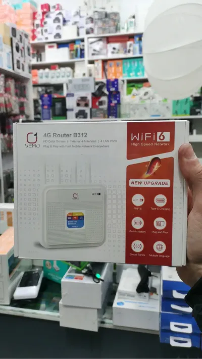 4G роутер Vemo B312 с сим картой и аккумулятором