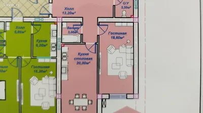 2-комн. квартира, 7 этаж, 79 м², 1 мкр