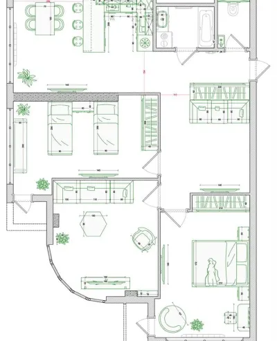 3-комн. квартира, 13 этаж, 91 м², Сомони