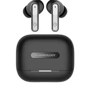 Беспроводные наушники Powerology 6 Mic Hybrid ANC + ENC True Wireless Buds черные