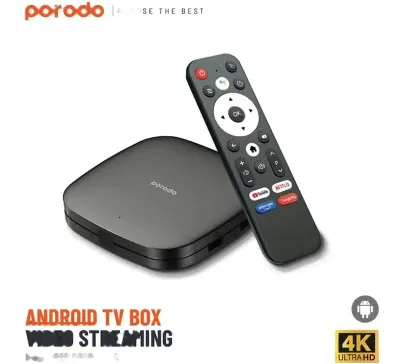 ТВ BOX Porodo Android TV Box 1080P 2GB RAM 8GB ROM Support 4K черный