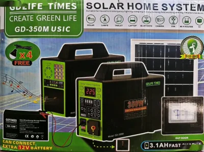 Солнечная домашняя система GDLIFE TIMES GD-350M USIC | 350W | 75W панель | 24