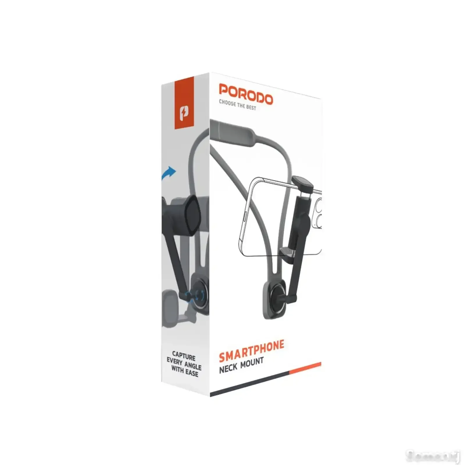 Универсальное крепление для телефона Porodo Neck Strap Mount with Stand черный