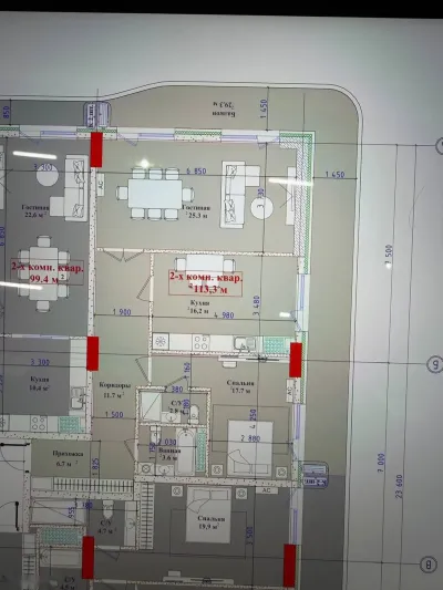 2-комн. квартира, 12 этаж, 113 м², н.Шохмансур,Симфония