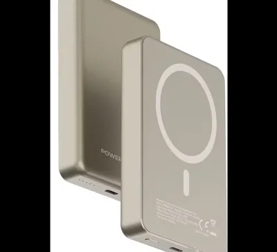Внешний аккумулятор Powerology 10000 mAh 20W PD & 15W Magsafe титан
