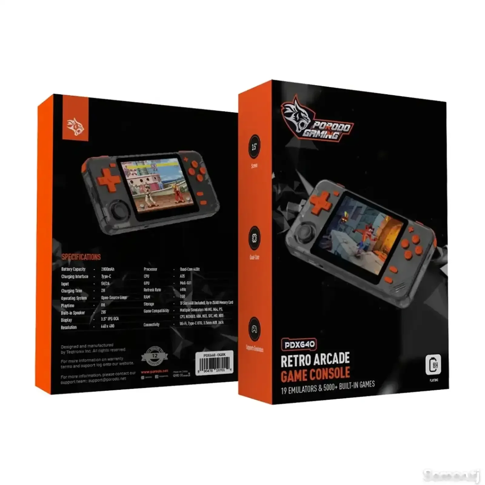 Игровая консоль Porodo Gaming 3 5 IPS Full Lamination Screen Handheld Retro Gam