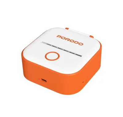 Мини принтер для этикеток Porodo Lifestyle Mini Label Printer бело-оранжевый