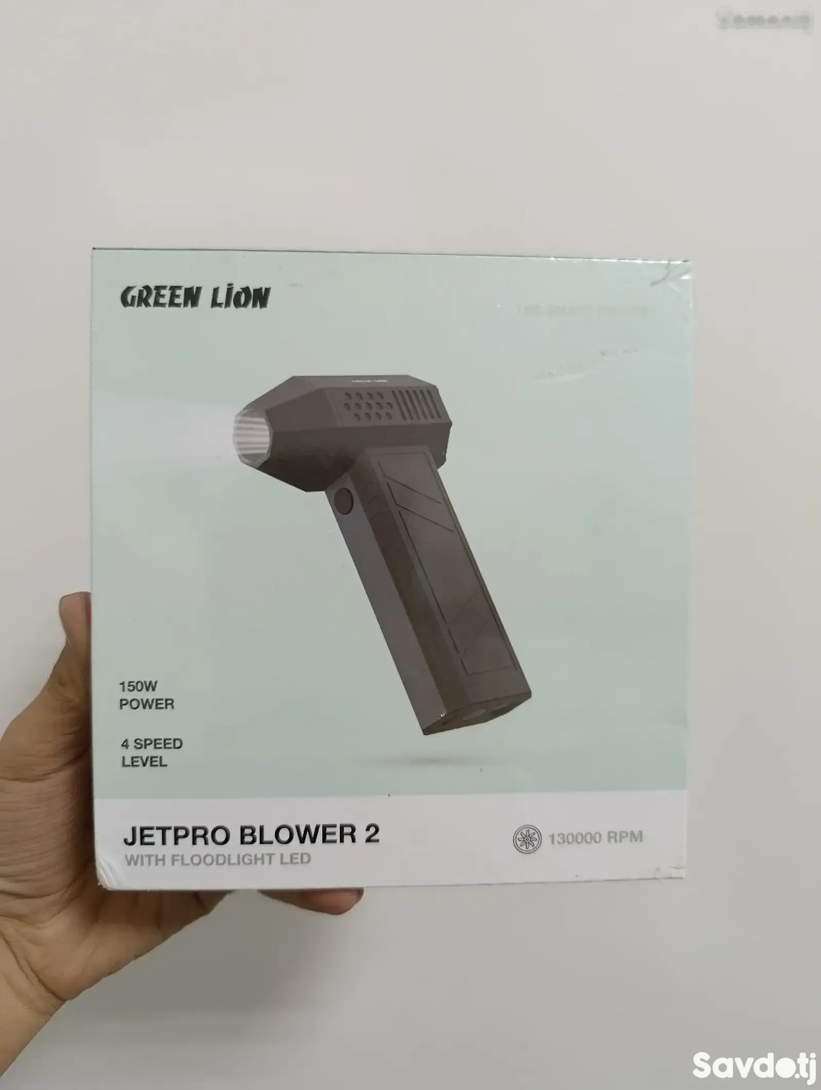 Турбо фен Green Lion JetPro Blower 2 with Floodlight LED серый