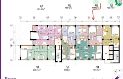 4-комн. квартира, 2 этаж, 136 м², И Сомони