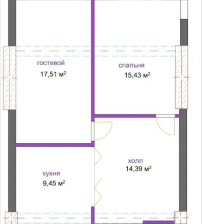 2-комн. квартира, 11 этаж, 67 м², Сино
