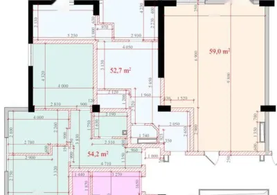 1-комн. квартира, 18 этаж, 52 м², Шохмансур