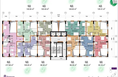 3-комн. квартира, 3 этаж, 117 м², Исмоили сомони