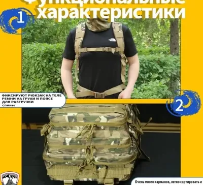Тактический рюкзак для охоты и рыбалки