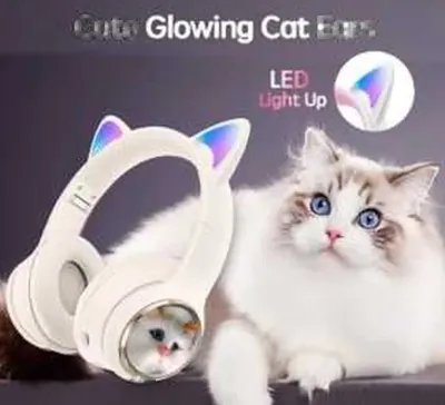 Беспроводные наушники Кошачьи Ушки LED AKZ 09