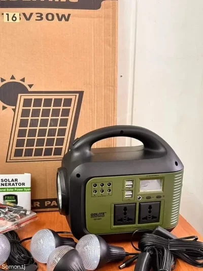 GD9001Portable перезаряжаемый комплект освещения для кемпинга, домашние системы