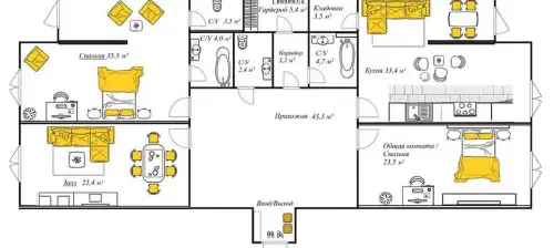 4-комн. квартира, 5 этаж, 184 м², Шохмансур