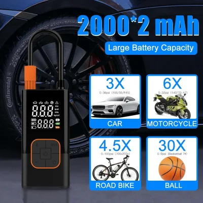 Автокомпрессор CZK-5641C | 150 PSI | 50W | 7.4V | Беспроводной | Цифровой дис