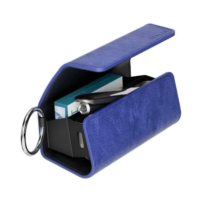 Брелок Levelo Neo Leather Case For IQOS Iluma 2023 With Terra Cigarette Compartment синий