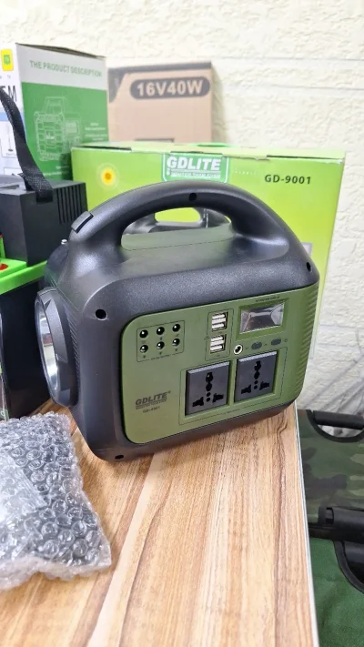 GD9001Portable перезаряжаемый комплект освещения для кемпинга, домашние системы