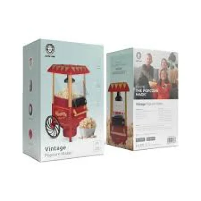 Винтажная Попкорница Green Lion Vintage  Pop Corn Maker 1200W 270ML красный
