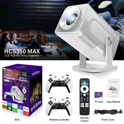 Игровой портативный Проектор с беспроводным геймпадом Projector Game HCS350 max