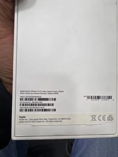 Apple iPhone 14 Pro Max, 256 gb, Deep Purple