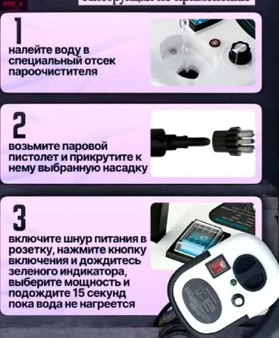 Пароочиститель 2500Вт CleanJet Turbo