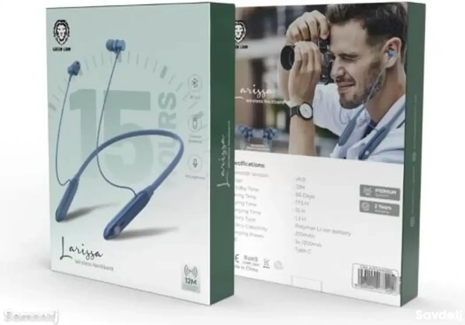 Беспроводные наушники Green Lion Larissa синий