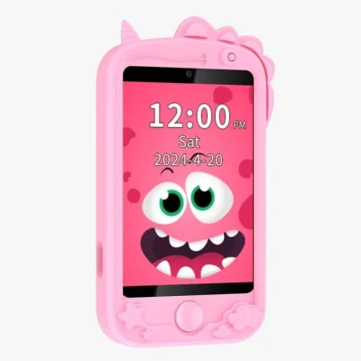 Детский Смартфон Porodo Kids Phone with Case and Lanyard 700mAh 192MB - розовый