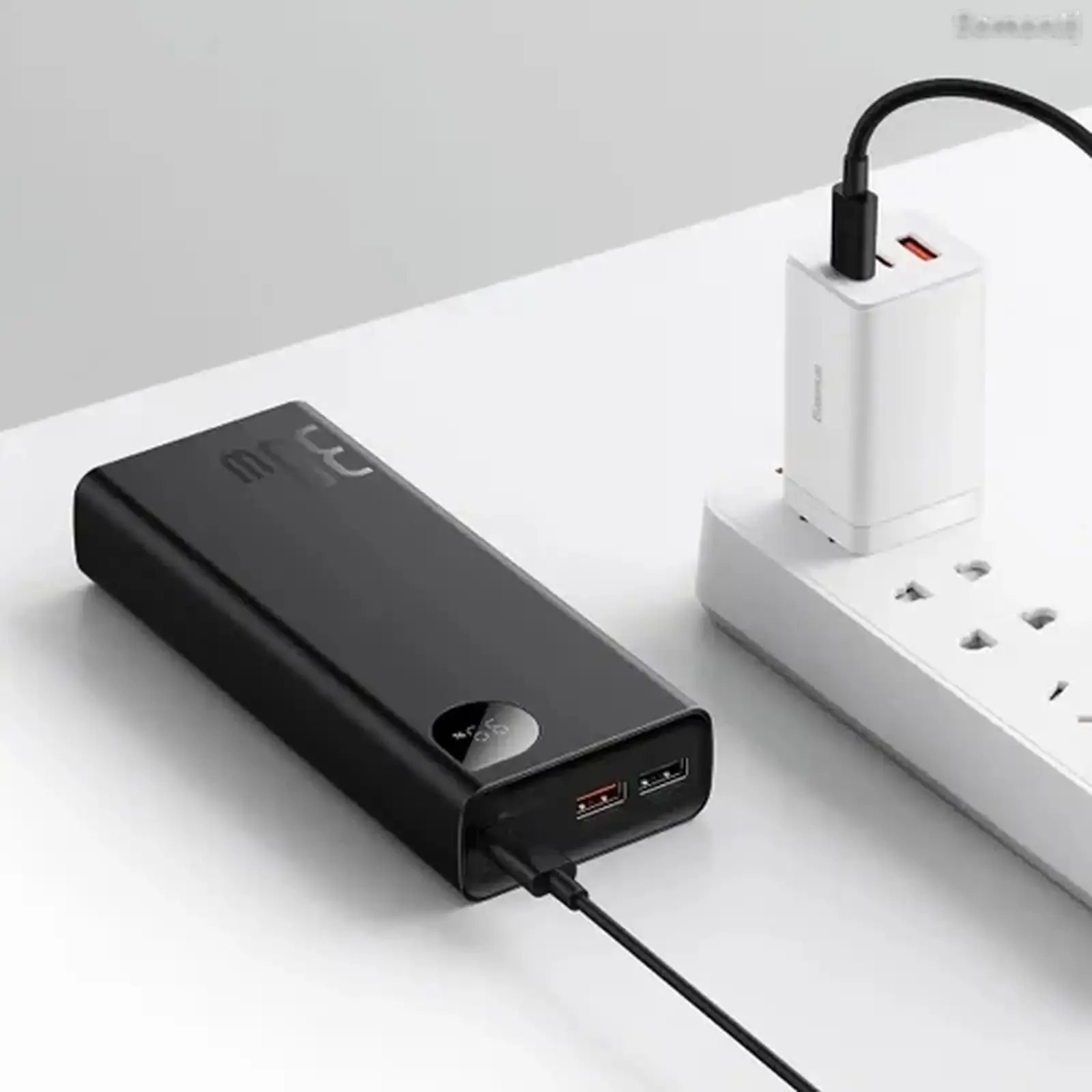 Повербанк Baseus Adaman Metal Display Fast charge Power Bank 20000mAh 30W Черный