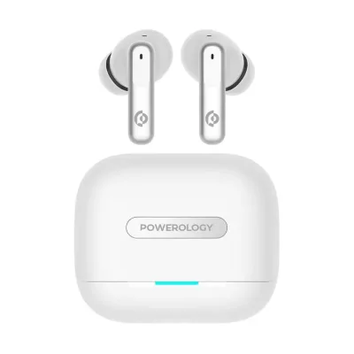Беспроводные наушники Powerology 6 Mic Hybrid ANC + ENC True Wireless Buds белый
