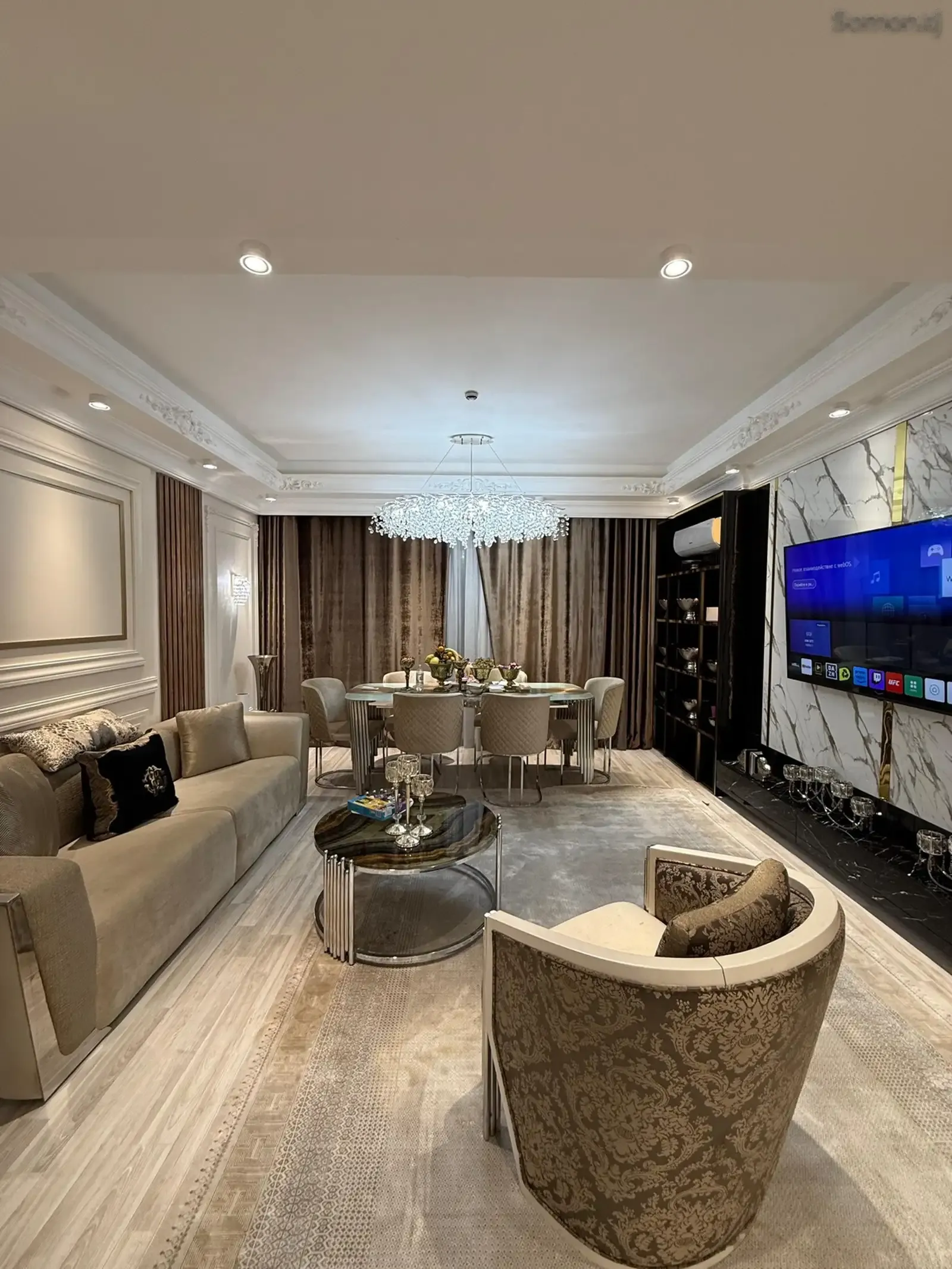 3-комн. квартира, 16 этаж, 216 м², Пушкина 10(над аптекой № 5)