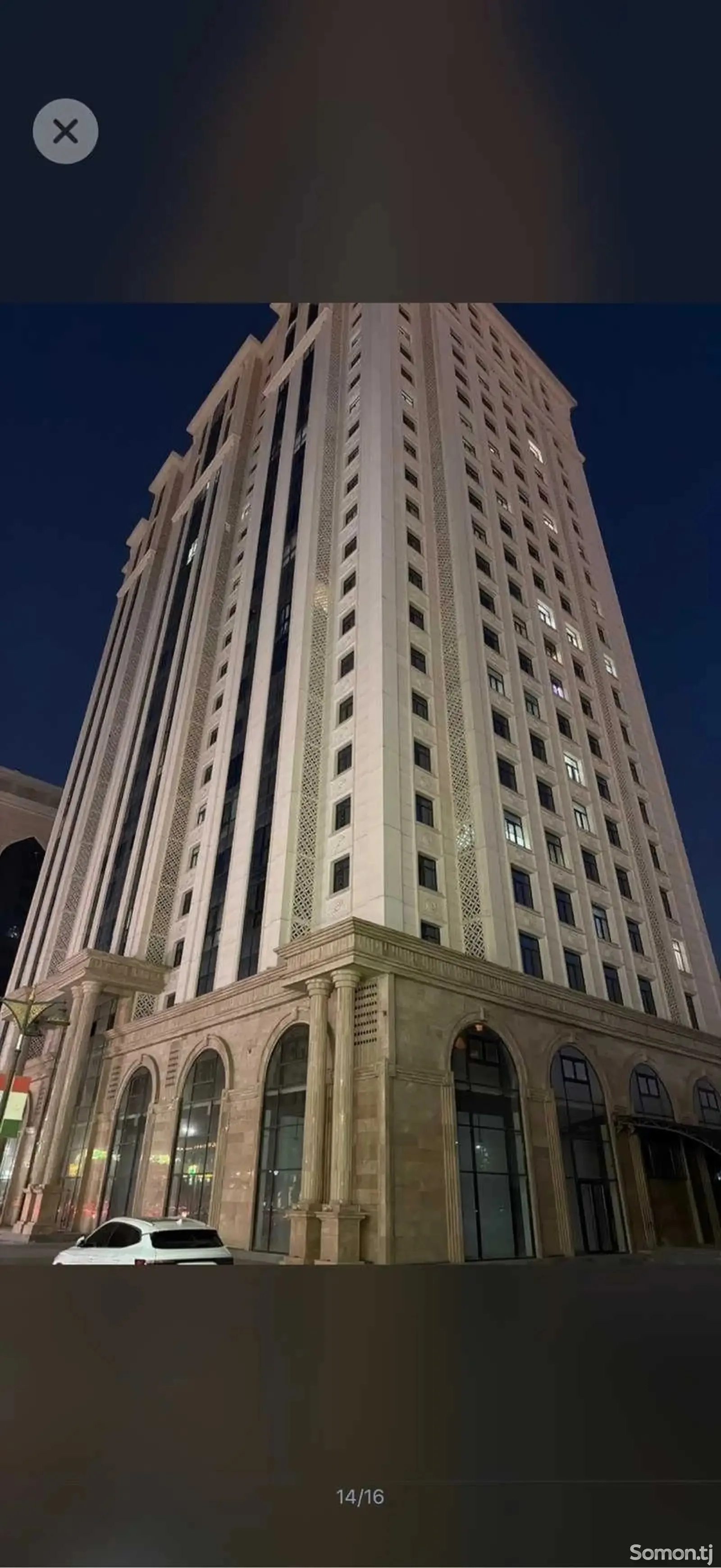 2-к квартира, 14 этаж, 92 м², назди  Хилтон