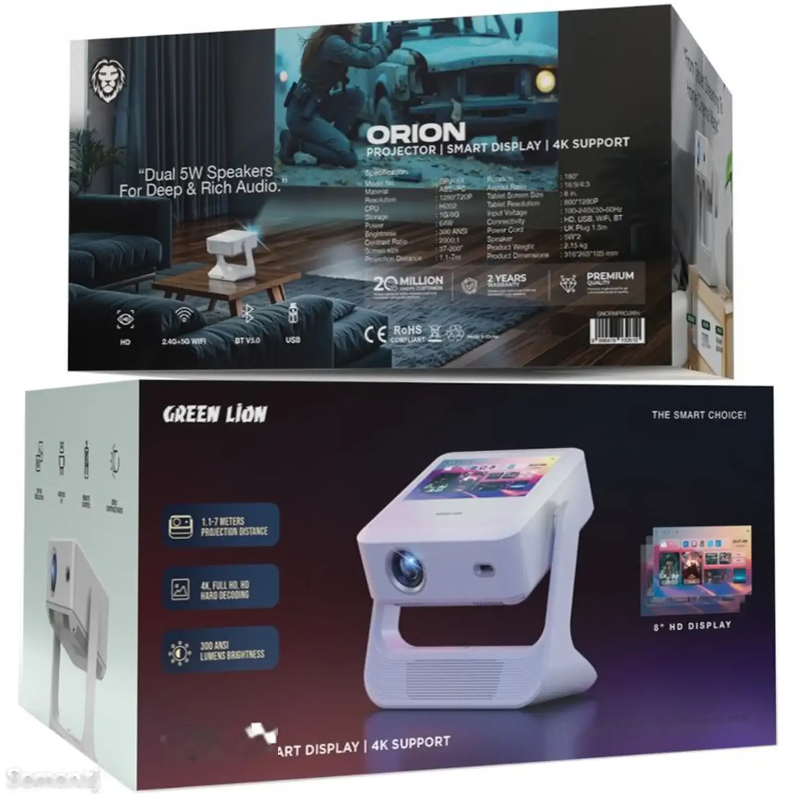 Проектор Green Lion Orion Portable Projector белый
