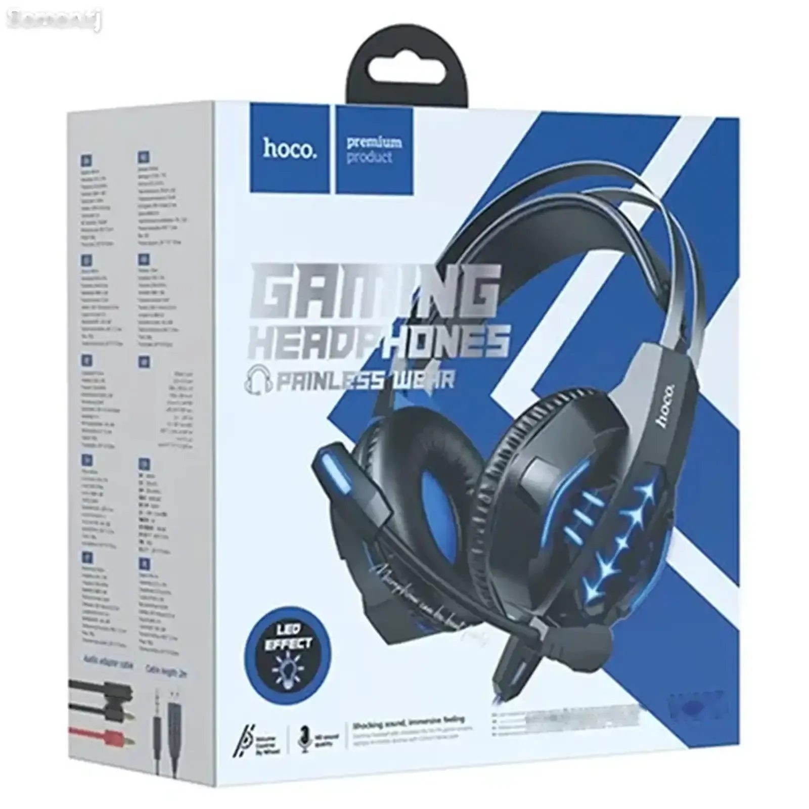 Проводные игровые наушники Нoco W102 красно-черные