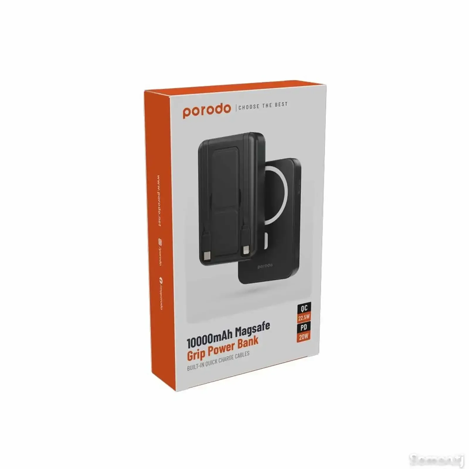 Повербанк Porodo 10000 mAh Magsafe Powerbank Attach with Type C and Lightning Ca