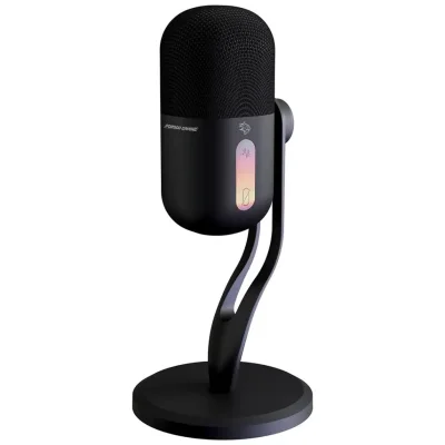 Игровой микрофон Porodo Gaming Elyx USB Condenser Microphone with RGB Lights, черный