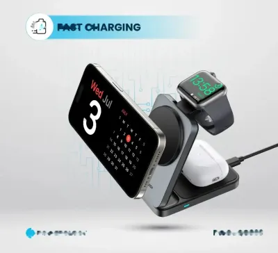 Зарядная станция Powerology Qi2 Fast Charging Multi-Device Hub