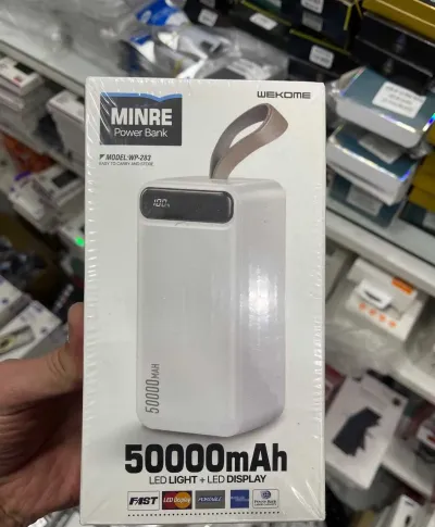 Внешний аккумулятор Wekome Minre Digital Display Power Bank 50000mAh White