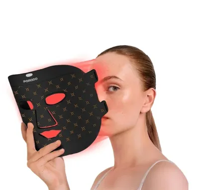 Маска для лица с терапевтическим светом Porodo Soft Silicone LED Facial Mask wit