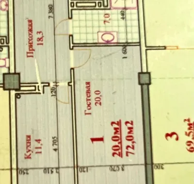 1-комн. квартира, 7 этаж, 72 м², н.Исмоили Сомони, Цум-Шох Палас